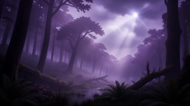 Mystical Purple Forest