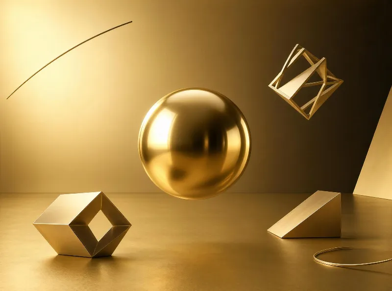 Golden Geometric Composition