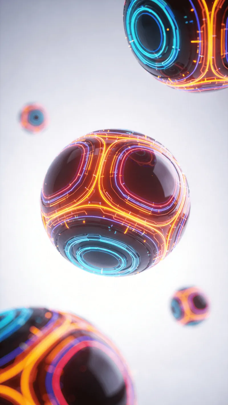 Floating Orb — Neon Study