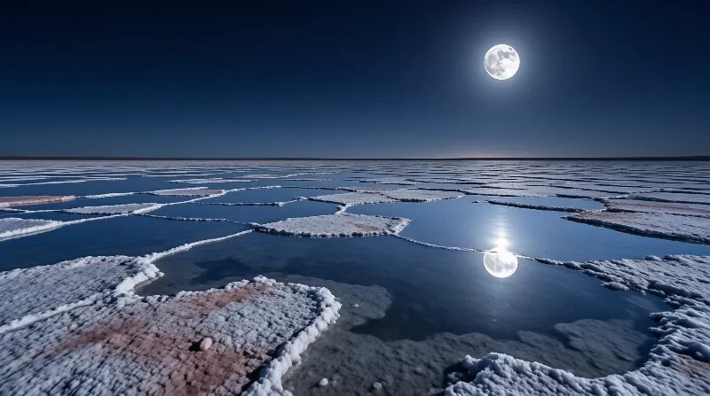 Moonlit Salt Flat