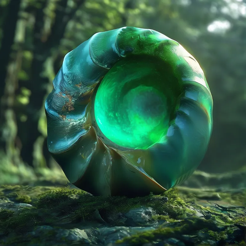 Glowing Green Forest Sphere