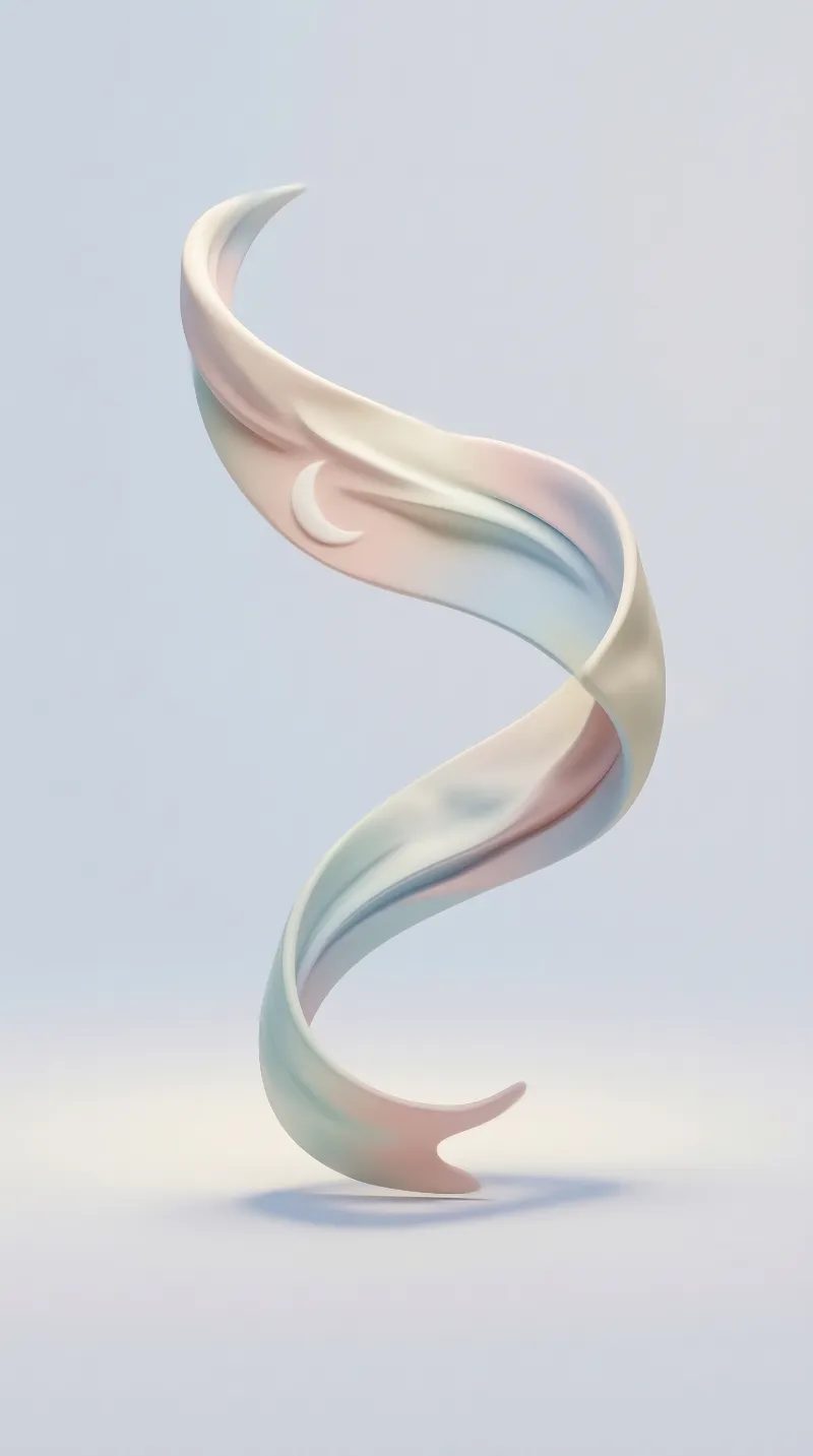 Abstract Pastel Ribbon