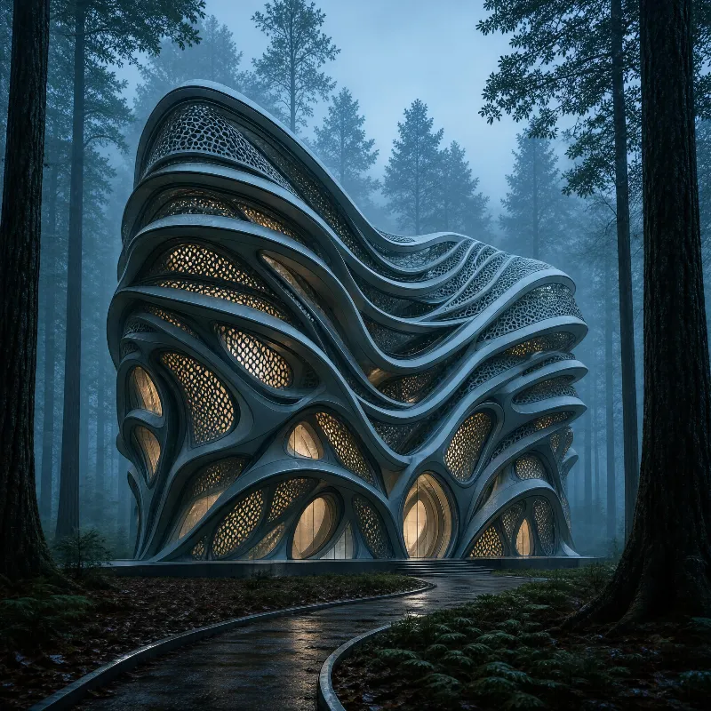 Futuristic Forest Pavilion