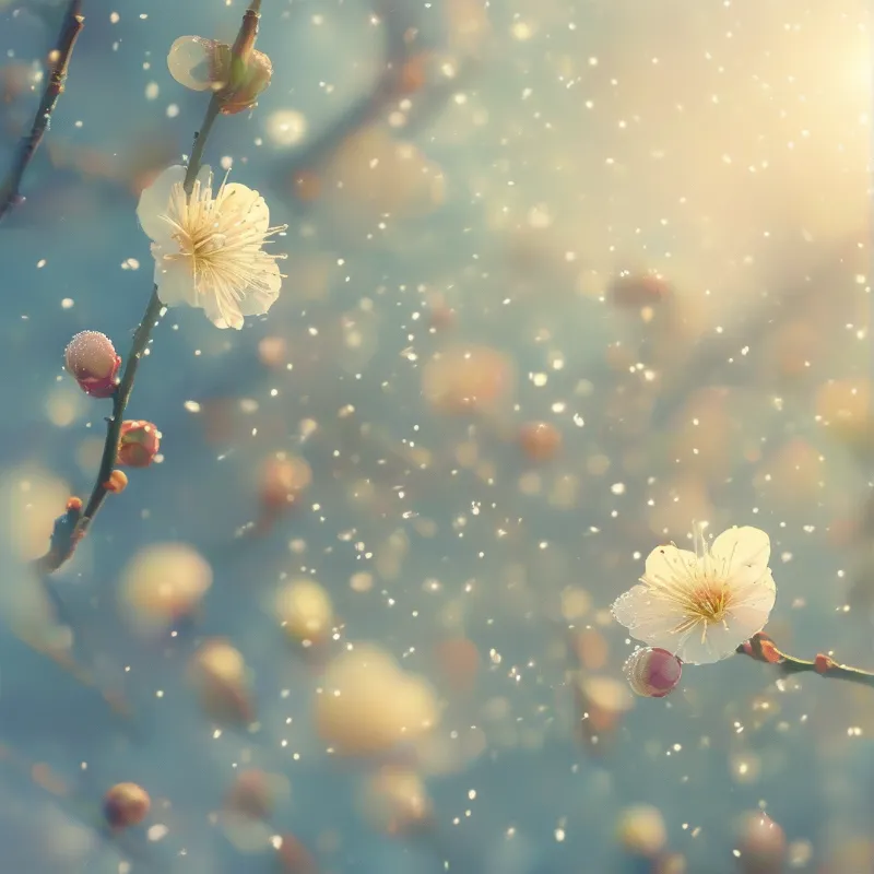 Plum Blossoms in Snow
