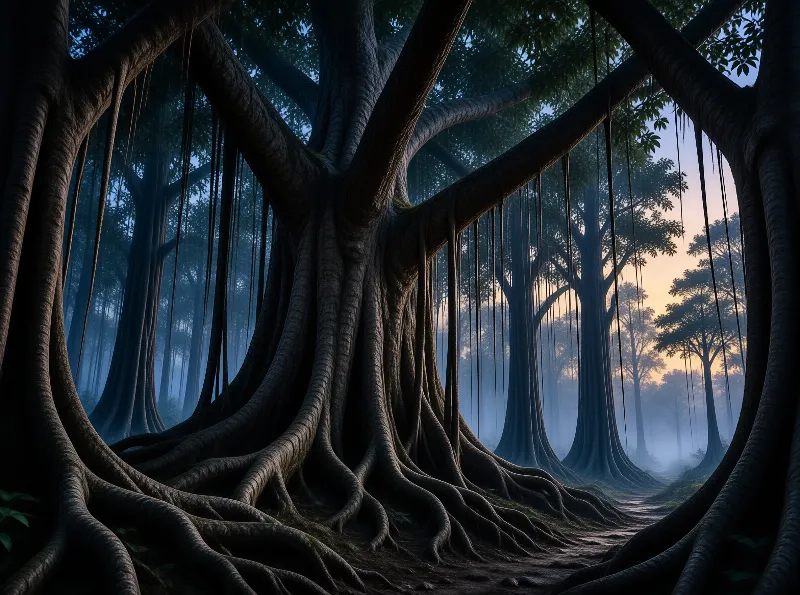 Ancient Banyan Jungle Landscape