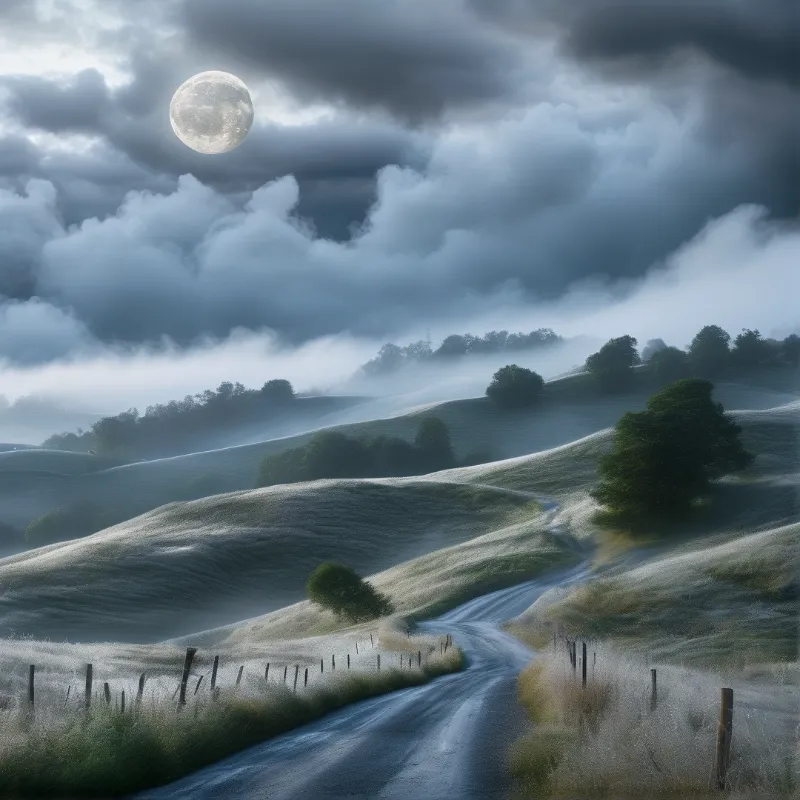 Moonlit Rolling Hills