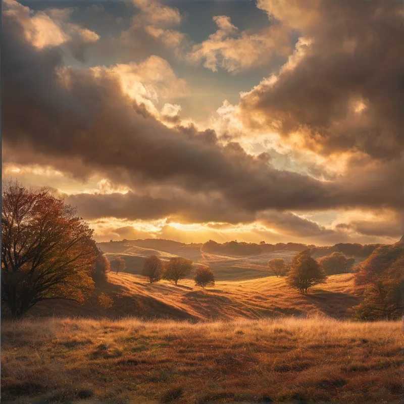 Golden Sunset Landscape