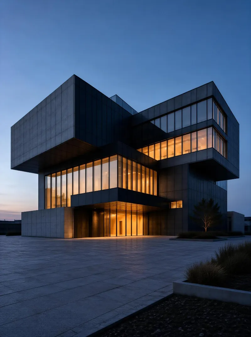 Modern Architecture at Dusk