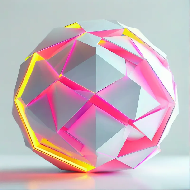 Iridescent Geometric Sphere