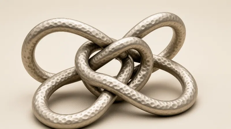 Hammered Metal Knot Rings