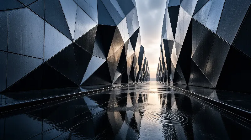 Futuristic Geometric Corridor
