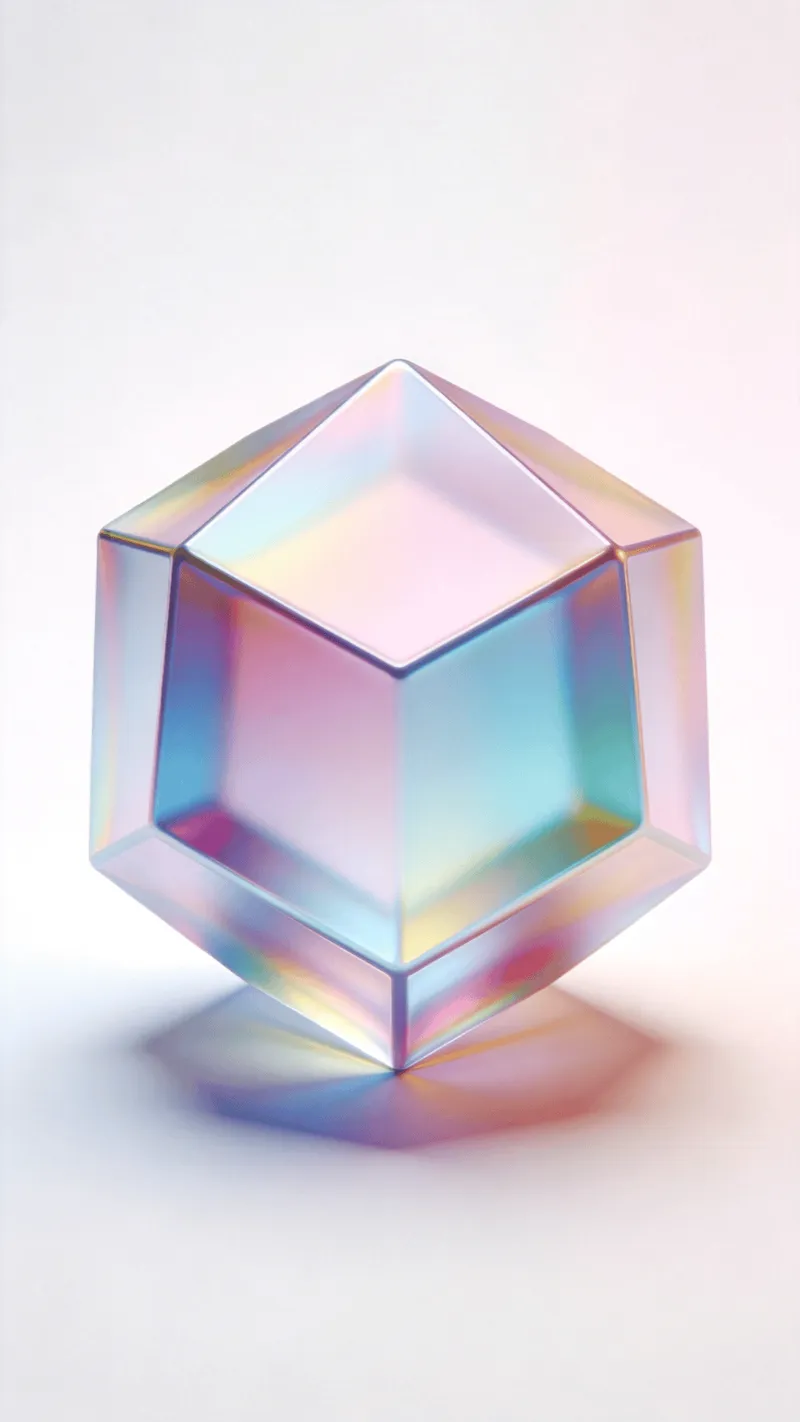 Dodecahedron — Iridescent Pastel Study