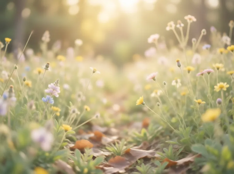 Sunlit Wildflower Meadow
