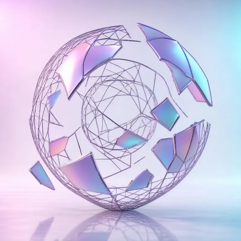 Shattered Wireframe Sphere