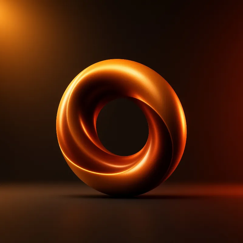 Glowing Orange Torus