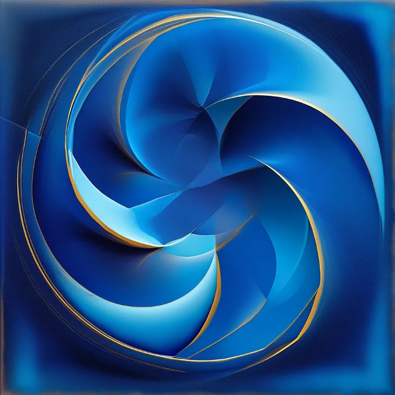 Blue Swirling Abstract Art