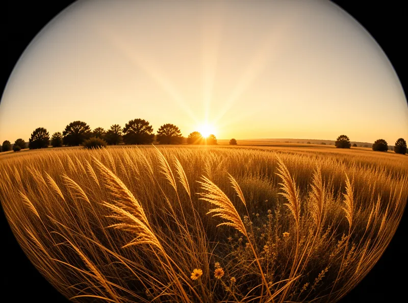 Golden Wheat Field at Sunset