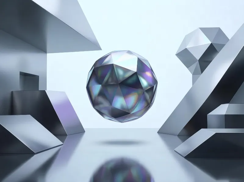Abstract Geometric Sphere Scene