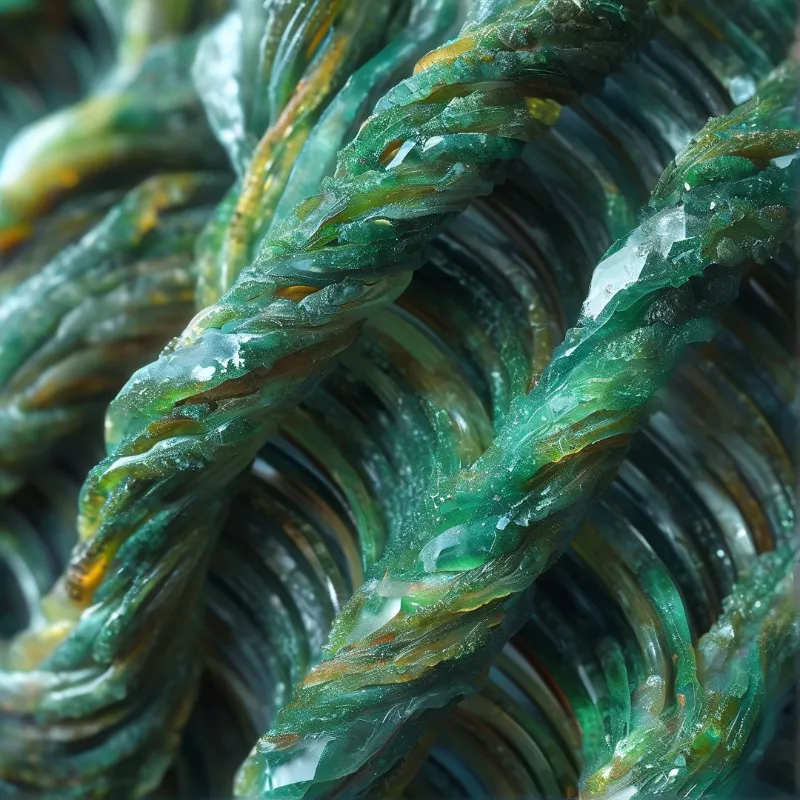 Green Twisted Crystal Mineral