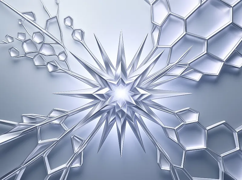 Frozen Ice Crystal Structure