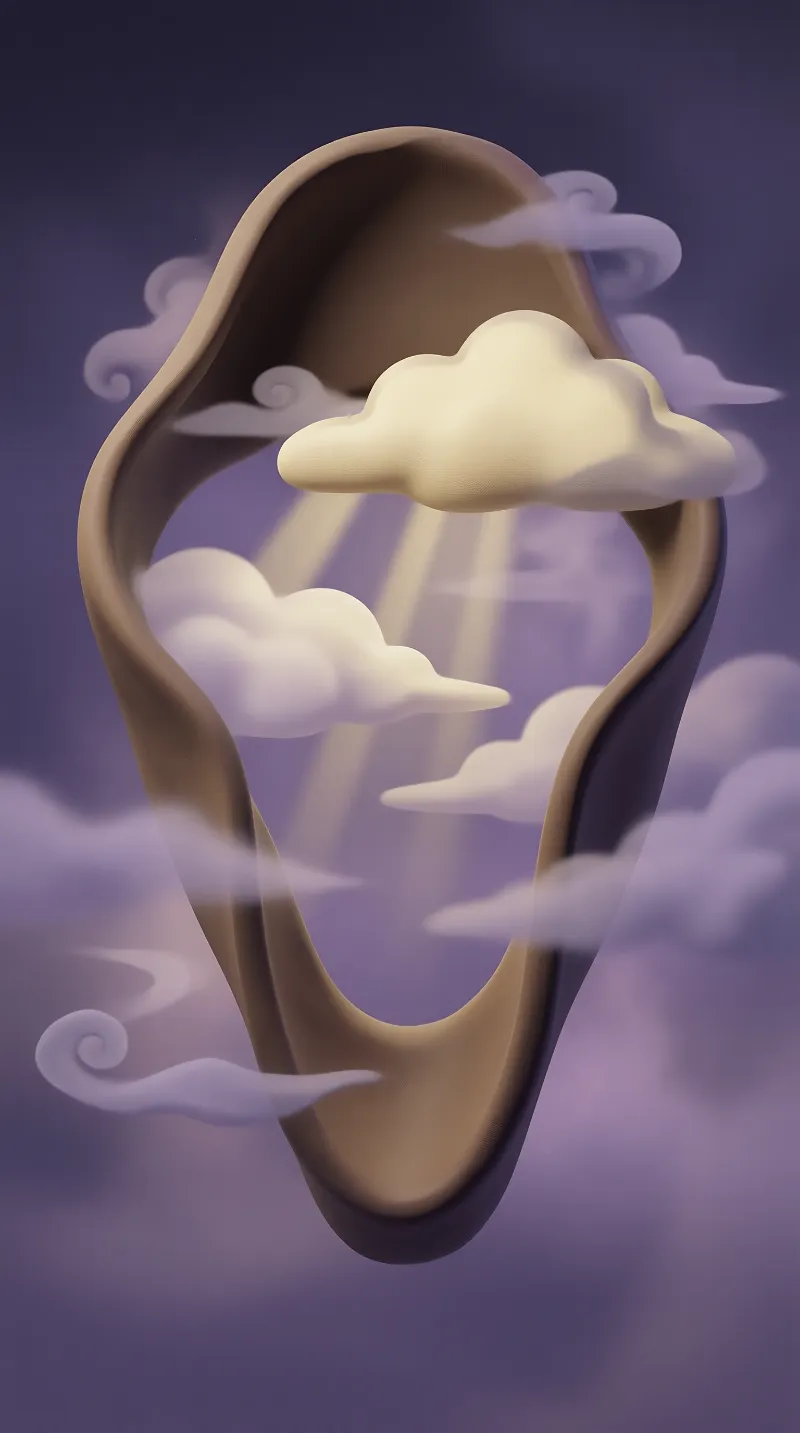 Surreal Loop in Purple Sky