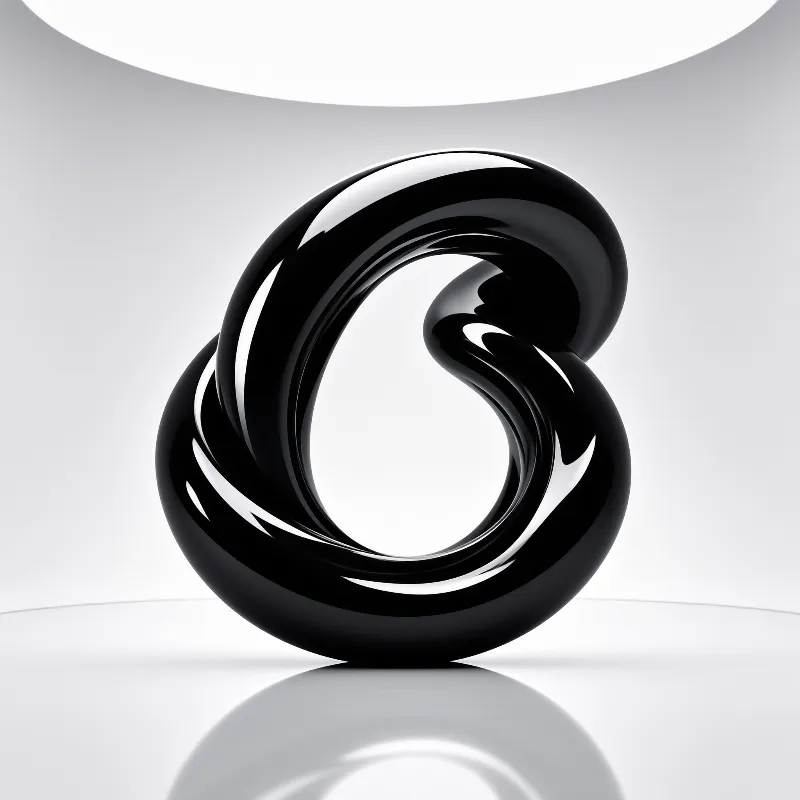 Abstract Black Sculpture