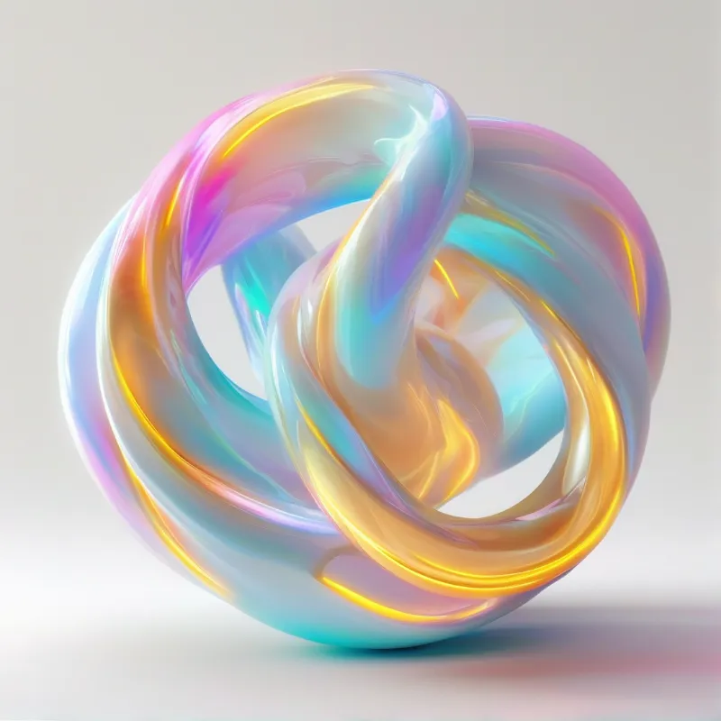 Iridescent 3D Abstract Loop