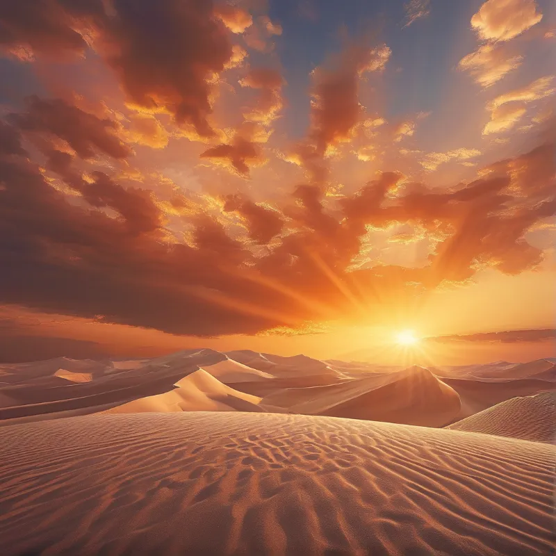 Desert Golden Sunset