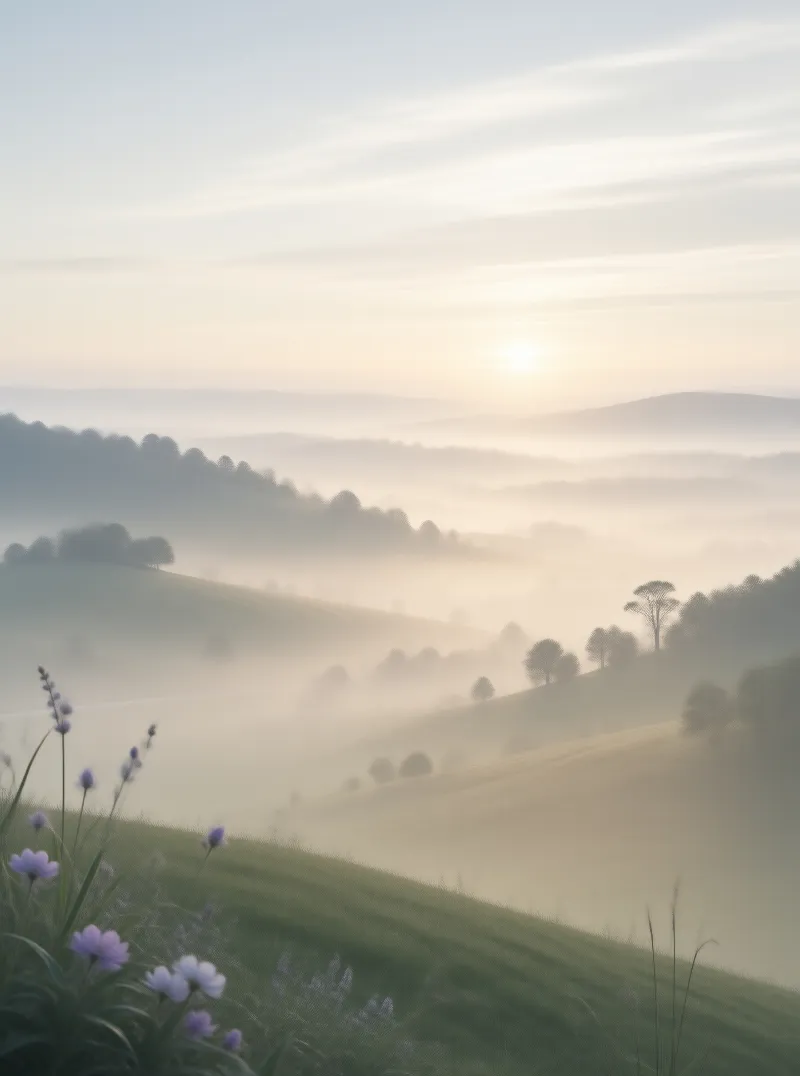 Misty Sunrise Valley