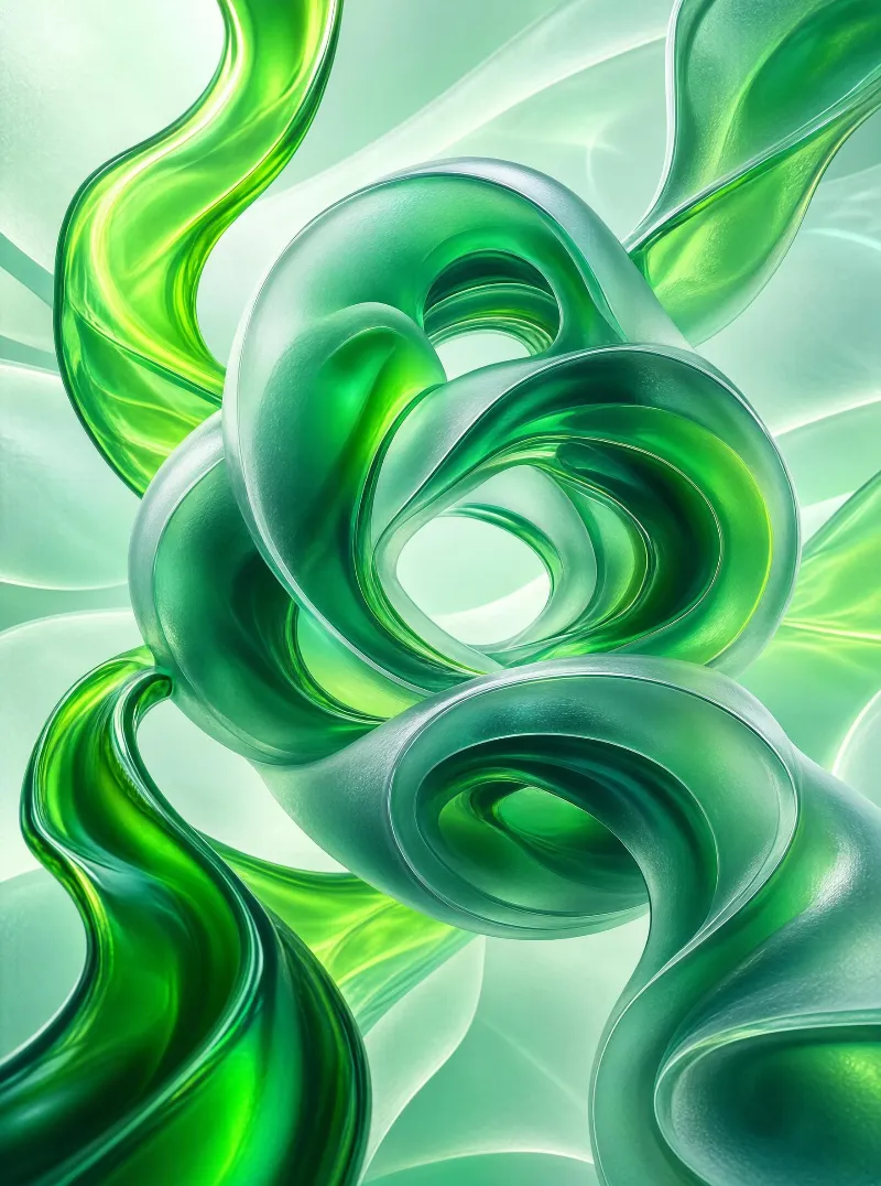 Abstract Green Swirls