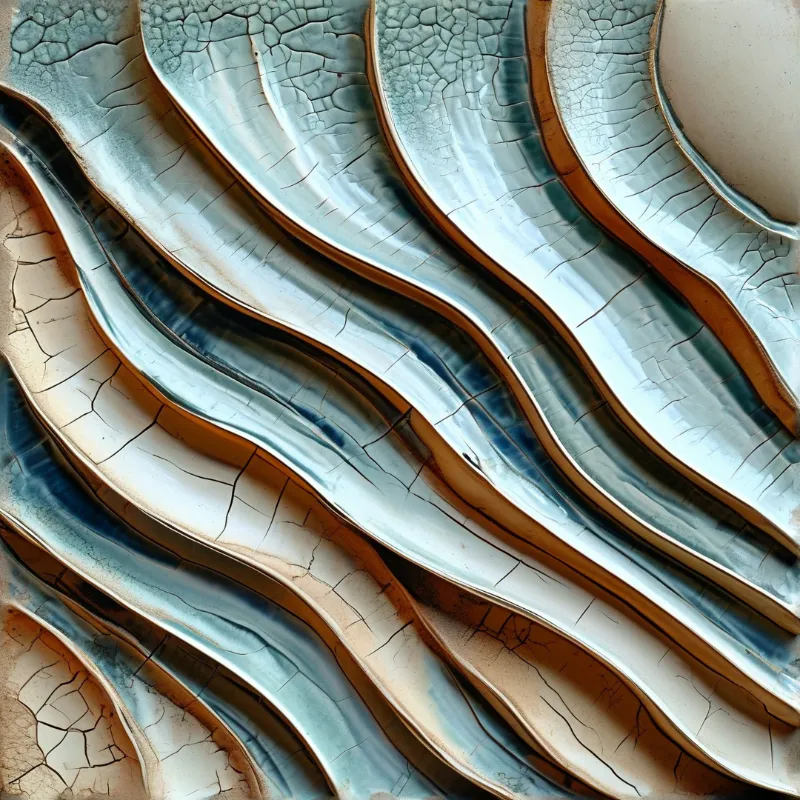 Abstract Wavy Glaze
