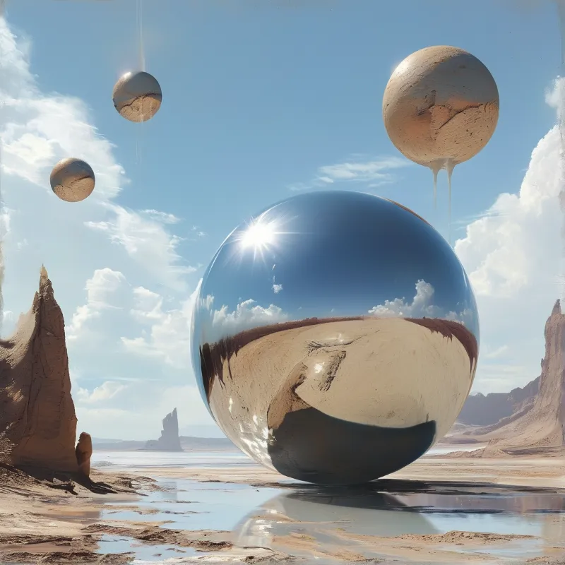 Reflective Sphere Landscape