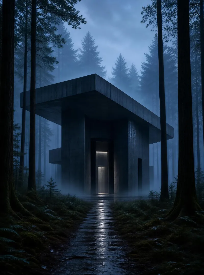 Brutalist Forest Structure
