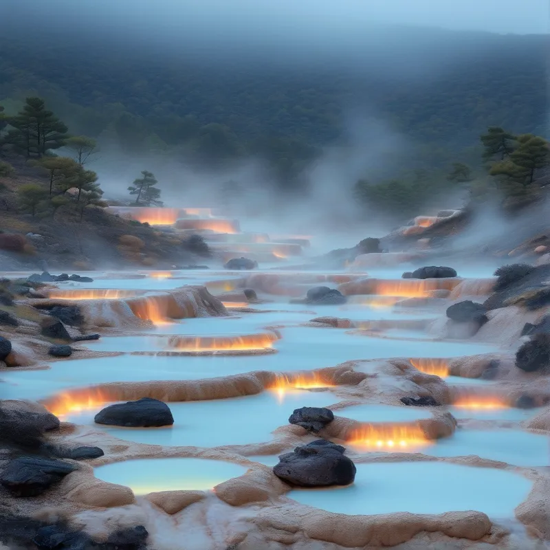 Glowing Water Terraces
