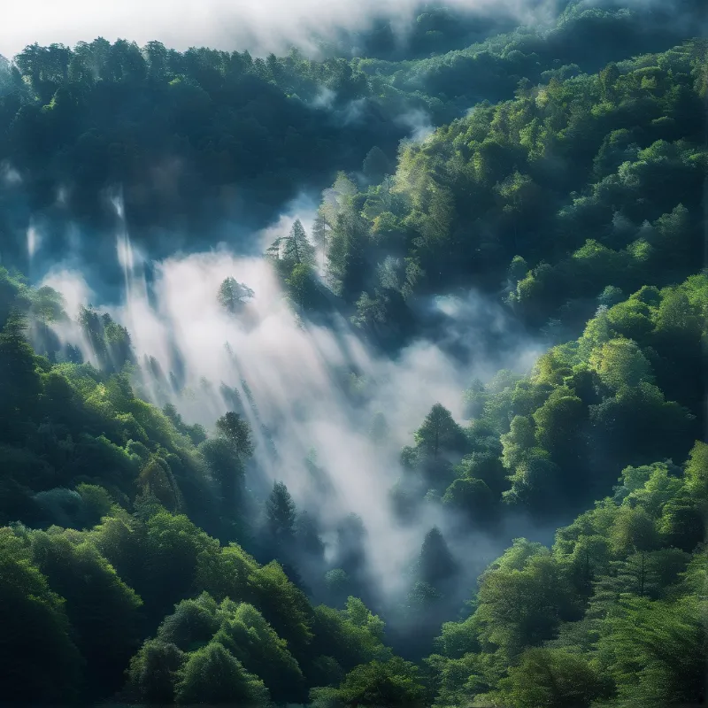 Misty Forest Landscape