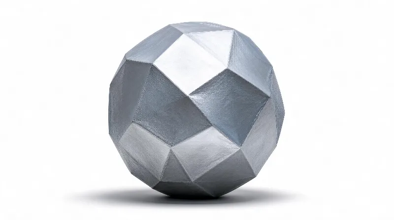 Geometric Silver Sphere