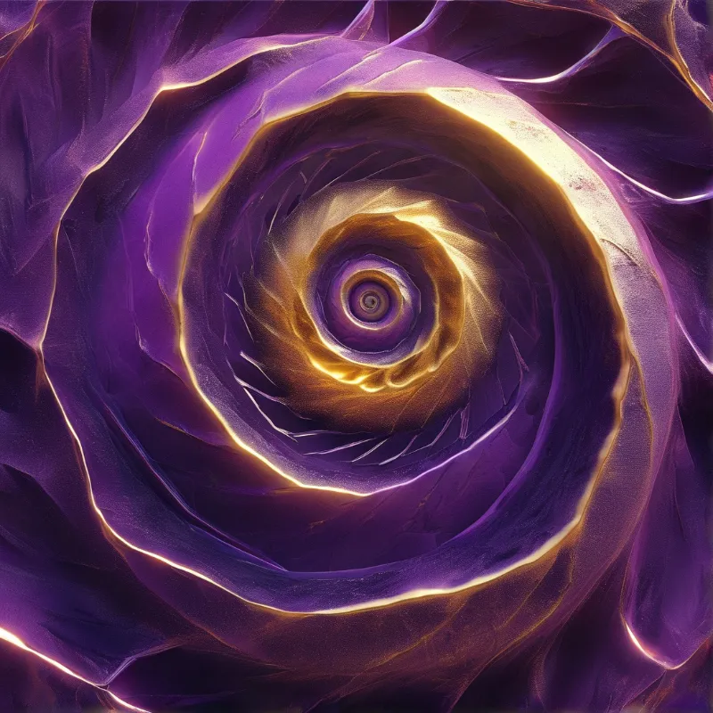 Purple Golden Spiral Tunnel