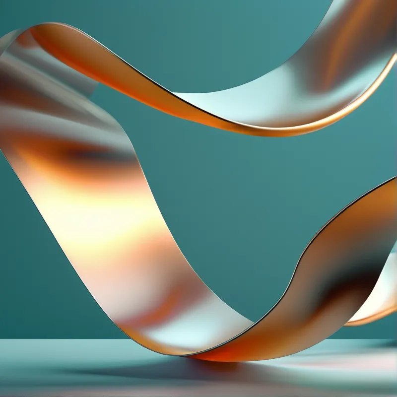 Wavy Translucent Iridescent Ribbon