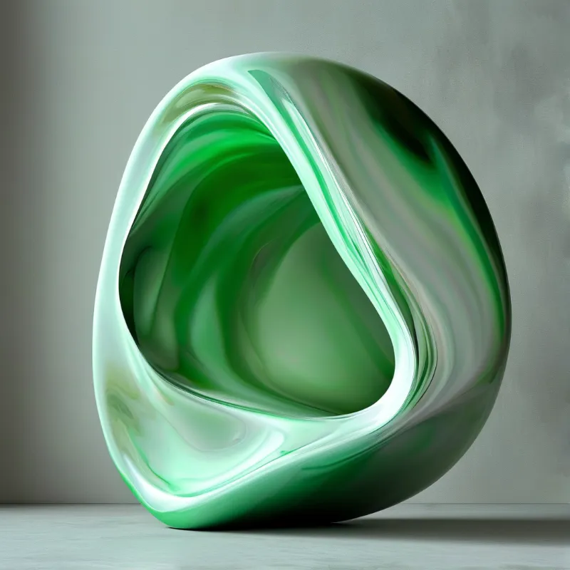 Green Translucent Sculpture