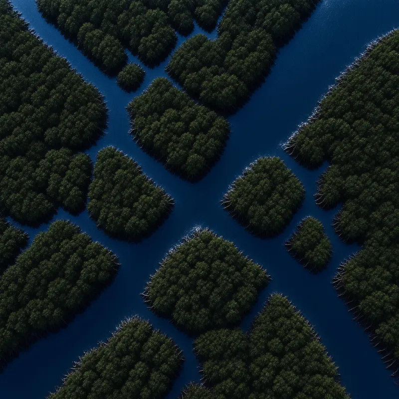 Aerial View of Green Islands