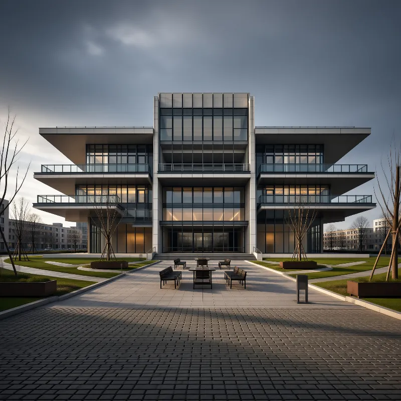 Modern Symmetrical Building