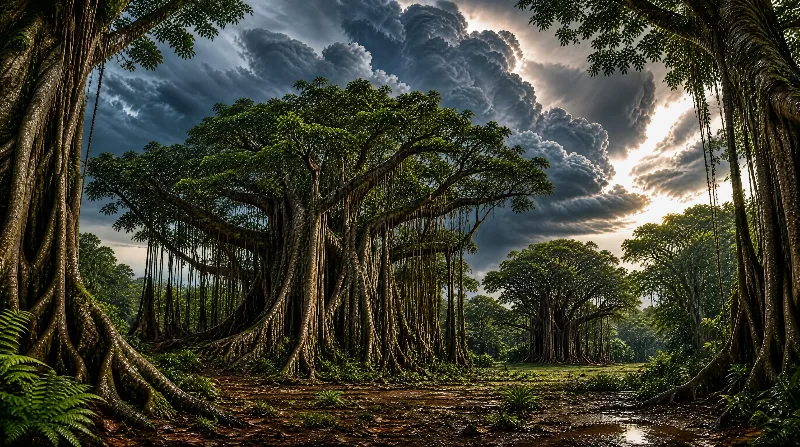 Tropical Rainforest with Giant Trees