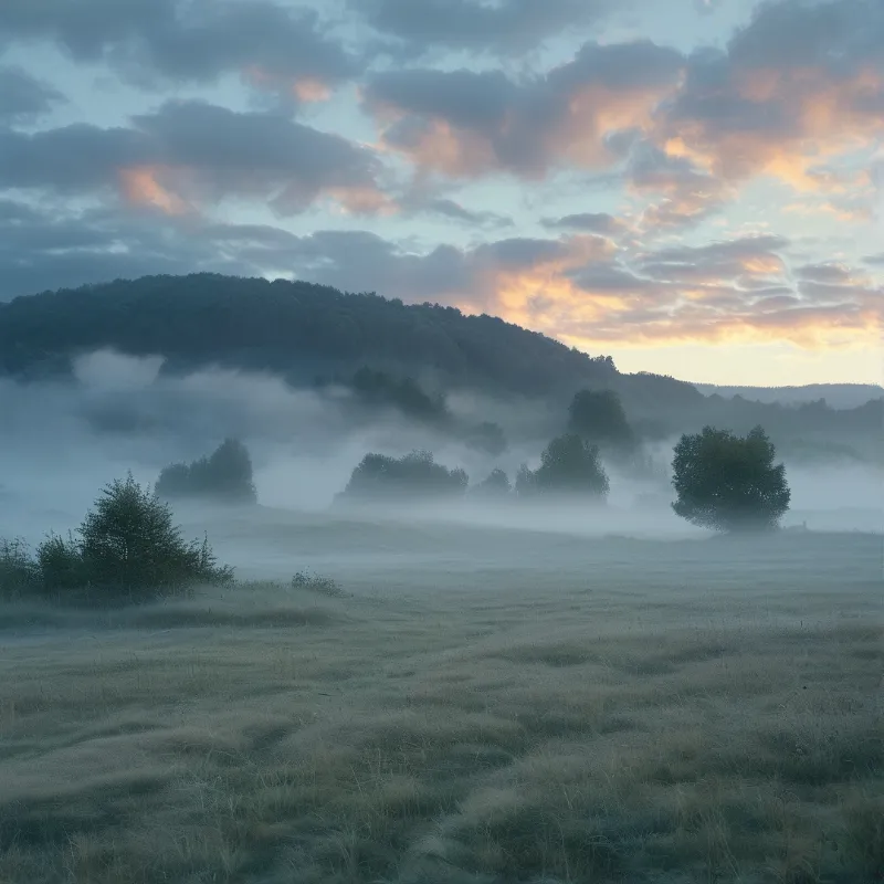 Misty Hills at Dawn