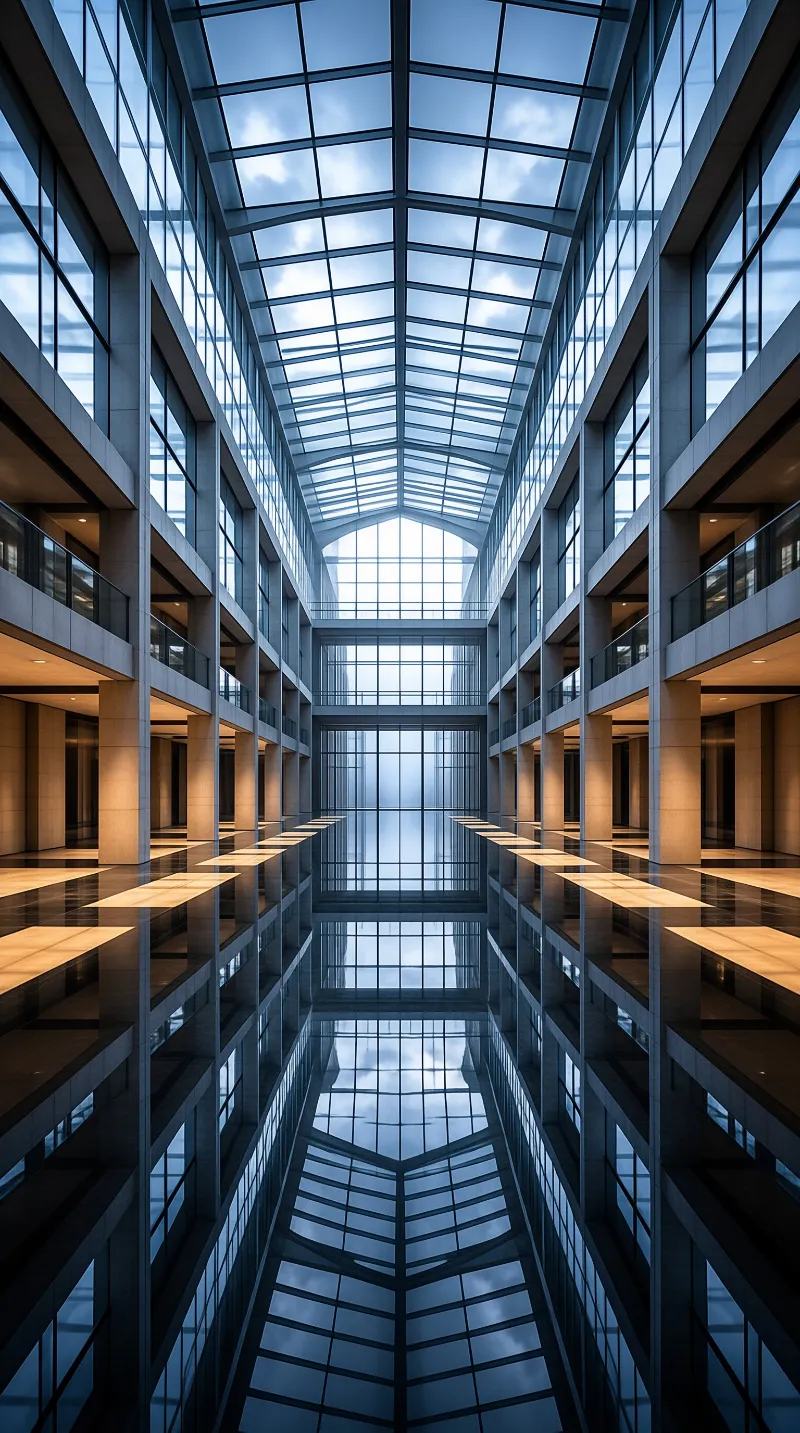 Modern Glass Atrium