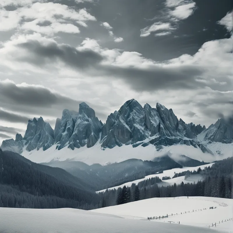 Snowy Mountain Landscape