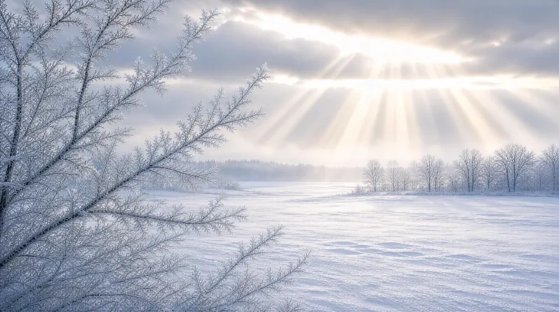 Frozen Sunrise Landscape