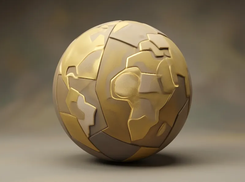 Golden Cracked Sphere