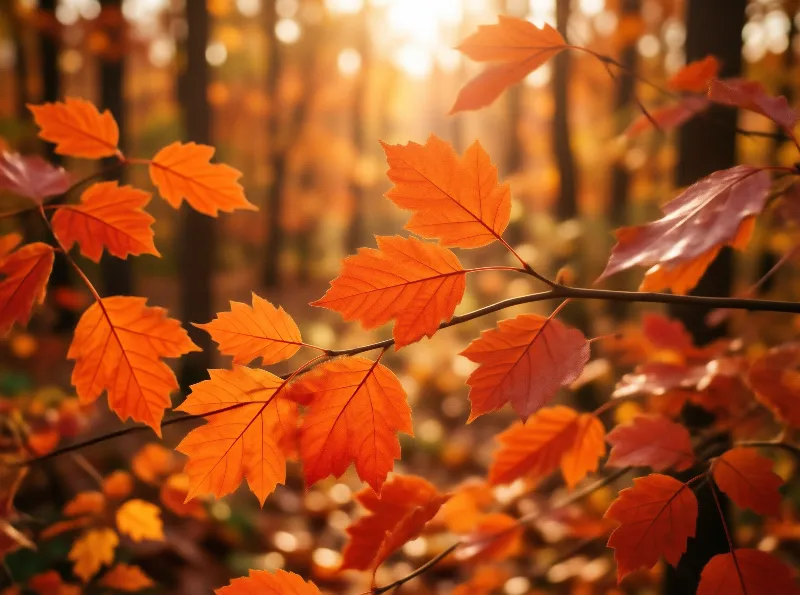 Autumn Maple Foliage Landscape