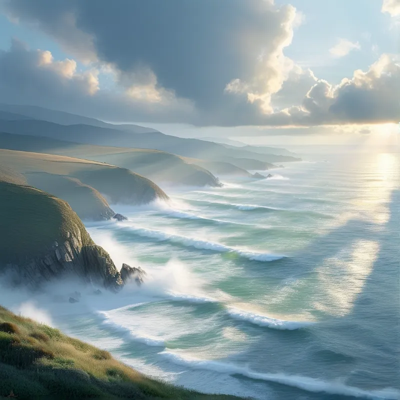 Sunny Coastal Landscape