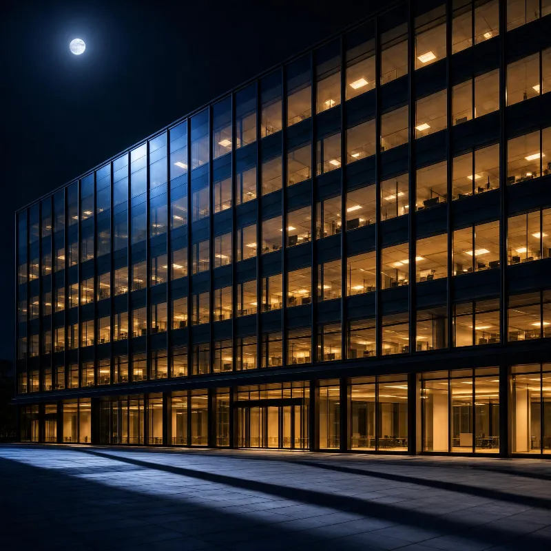 Modern Office at Night